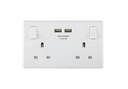 Bg.Curv USB-Skt 2g 13a Dp Whi 822UAA12