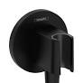 FixFit Porter S Shower Outlet Elbow & Holder *Round* Matt Black