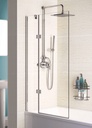 Coastline Bath Screen 1000 2 Panel LH Square 8mm 