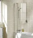 Wave Bath Screen 2 Panel 945 Square Sil