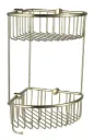 Wire Basket Double Corner BruBrass