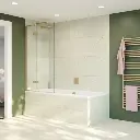 Optix10 900 Bath Screen Single+inline Pnl Brushed Brass
