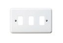 2g Cover 3Sp Grid White MetalClad MK K3493WHI (TO CLEAR)