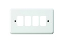 2g Cover 4Sp Grid White MetalClad MK K3494WHI (TO CLEAR)