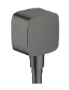 FixFit Wall Outlet Smooth Sq ●Brushed Black Chrome