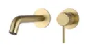 Flute Wall Basin Mixer Brushed Brass inc.Box