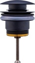 Basin Waste Push Open Black Matt