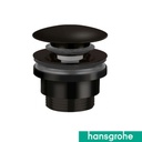 Basin Waste Push Open HG Black Matt