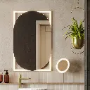 Rubin60 Brushed Brass Led Mirror