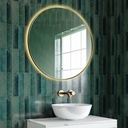 Kaci 800 Round Mirror Brushed Brass
