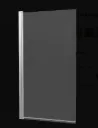 Clear6 Bath Screen 800 Hinged Brushed Nickle