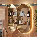 Roman Pill 90x50 Cabinet Brushed Brass