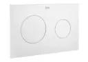 PL10 Flush Plate Dual Round Matt White 