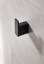 Miami Robe Hook Single Matt Black