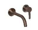 Kono Wall Basin Mixer Brushed Bronze