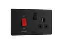 Evolve Cooker Sw+Socket.Neo Matt Black MB70B
