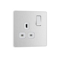 Evolve Socket 1g 13a Dp BrushSteel BS21W