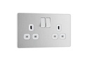 Evolve Socket 2g 13a Sp BrushSteel BS22W