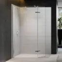 Merlyn Wetroom Swivel 8mm 300mm Brushed Brass