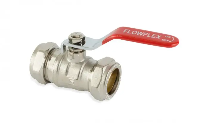 [11BB54L] Lever Valve 54mm Red