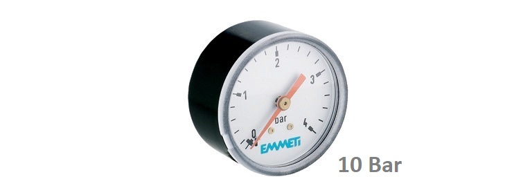 Pressure Gauge 10B 1/4" Back Inlet