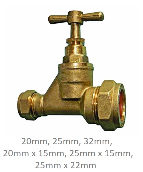 Stopcock 20mm x 15mm Comp Brass