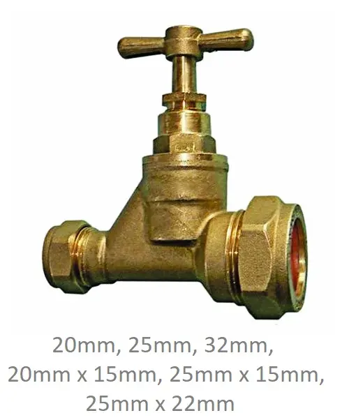 [11BS32] Stopcock 32mm Comp Brass