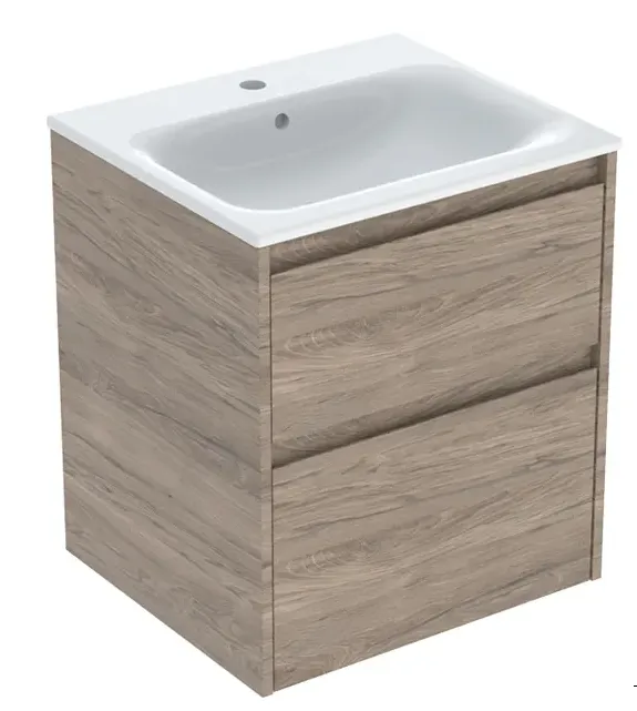 [4760Gb.504138JR1] Selnova 600 Basin + Vanity Drw2 Hickory