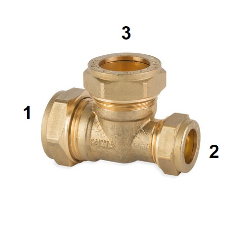 [11CB22FE15] Compression 22 x 15 x 22 End Tee