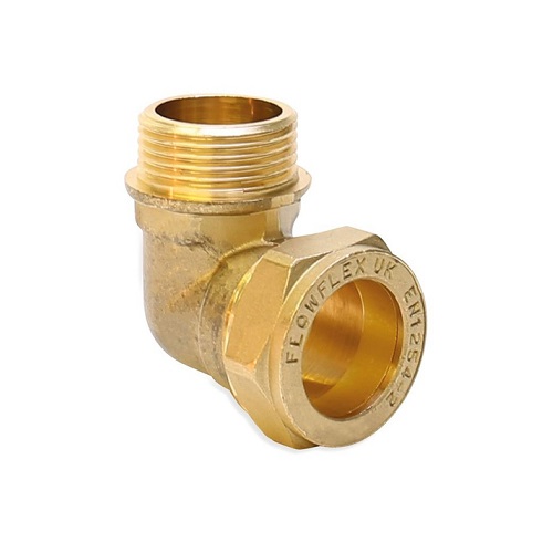 [11CB22MB6] Compression 22 x 1" Male Iron Elbow