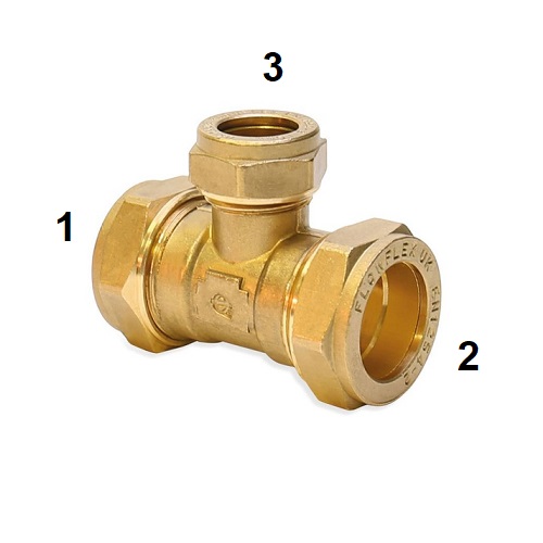 [11CB28FC15] Compression  28 x 28 x 15 Centre Tee