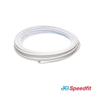 JG Speedfit 15mm Barrier Layflat Pipe White 50m