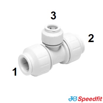 JG Speedfit 22 x 22 x 15 Centre Tee