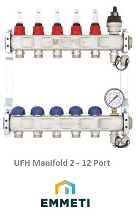 [11UEM3] ⌂ Emmeti UFH Manifold SS 3 Port 1282262