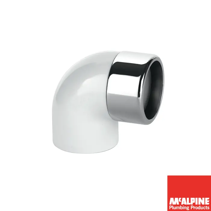 [12TCC3D🅼ᶜABS32/35A-CB] Chrome to PVC 90°  Bend🅼ᶜABS32/35A-CB