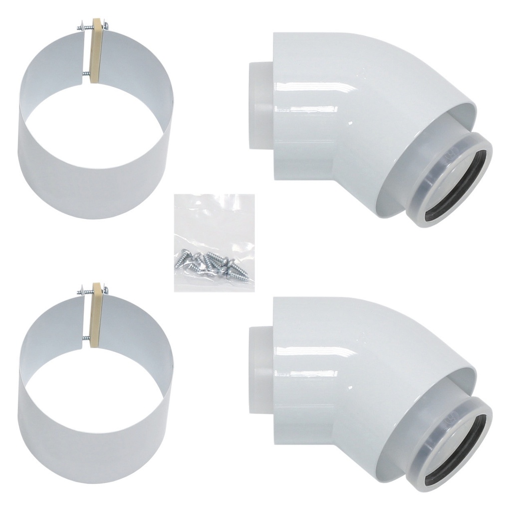 [174GWF4BB] GlowWorm Flue 100 Bend 45° 0020257010