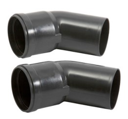 Pottn Plume Bend 45° BLK Pair 70648601