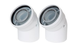 [174PTF4BB] Pottn Flue 100 Bend 45° Pair 720647901