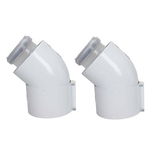 [174VLF4BB] Vaillant Flue 100 Elbow 45° Pair 303911