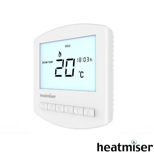 [20PTHSlimBW] Heatmiser Slimline-B Battery Powered White🕐+©° Prog.stat