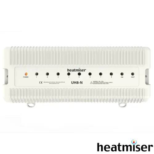 [20WCUH8N12V] Heatmiser UH8-N 12V 8 Zone Wiring Centre