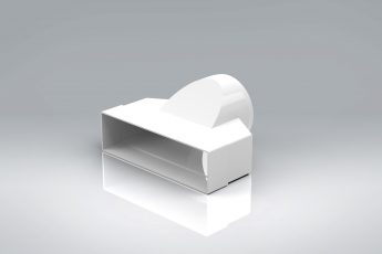 [21D2D4L] Duct2 204▭60>⌀100 adaptor