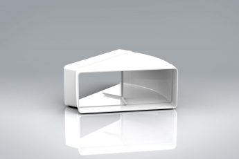 [21D3BBH] Duct3 220x90 Bend 45°Horizontal