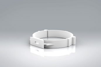 Duct4 100 Pipe bracket White (100-150mm tie type)
