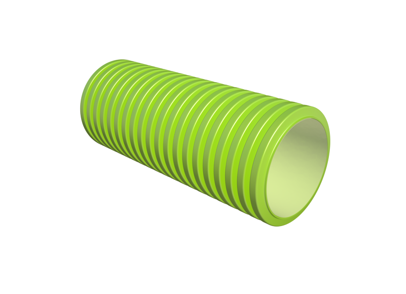 [21DM7-50] 75mm Duct SemiRigid 50m Roll Green