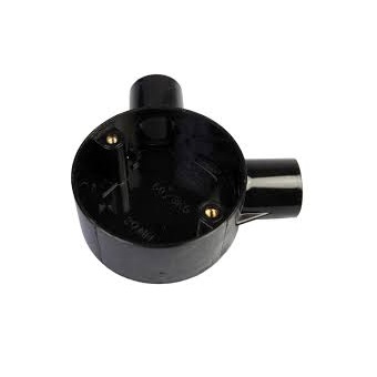 Conduit Box 2w 90Ø 20mm Bk