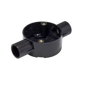 [22RB25X2] Conduit Box 25mm 2w ɸ BK