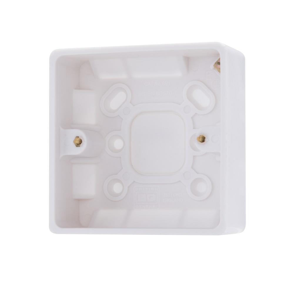 Pattress 1g 32mm Curve Wh 891 