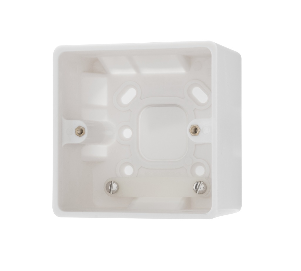 [24BP150R] Pattress 1g 50mm Curve Wh 877