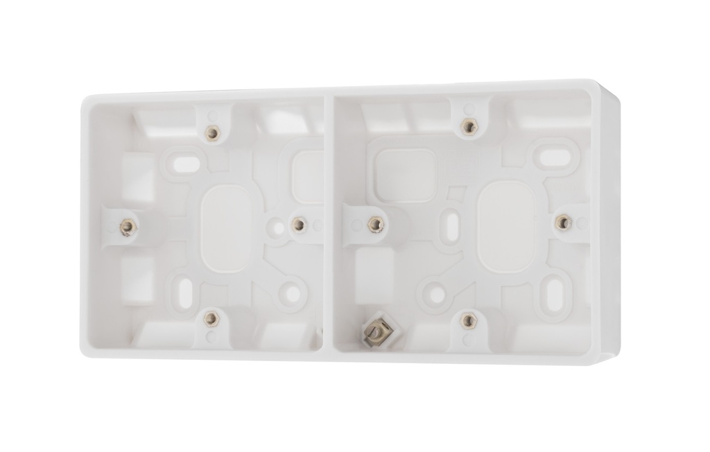 [24BP250R] Pattress 2g 50mm Curve Wh 878